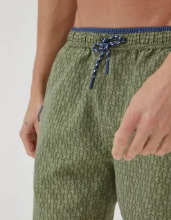 FatFace Trevose Shell Swim Shorts Khaki Green Hot
