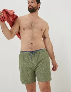 FatFace Trevose Shell Swim Shorts Khaki Green Hot
