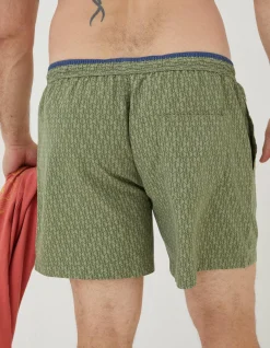 FatFace Trevose Shell Swim Shorts Khaki Green Hot