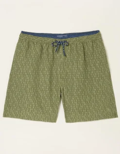 FatFace Trevose Shell Swim Shorts Khaki Green Hot