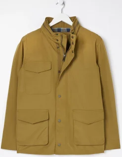 FatFace Truro Waterproof Jacket Golden Yellow Hot