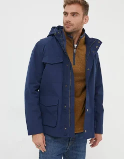 FatFace Truro Waterproof Jacket Navy New