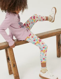 FatFace Two Pack Floral Blooms Crop Leggings Multi Colour New