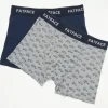 FatFace Two Pack Land Rover Print Boxers Grey Marl Sale