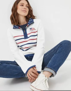 FatFace Usa Airlie Sweatshirt Ecru Sale