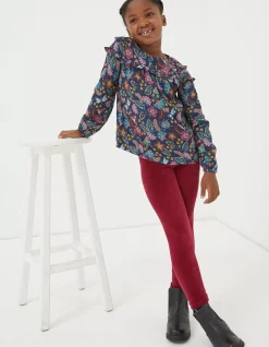 FatFace Velvet Legging Berry Pink Sale