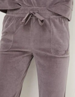 FatFace Verity Velvet Jogger Washed Purple Outlet
