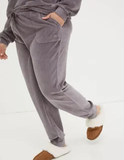 FatFace Verity Velvet Jogger Washed Purple Outlet