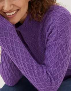 FatFace Vicki Jumper Purple Hot