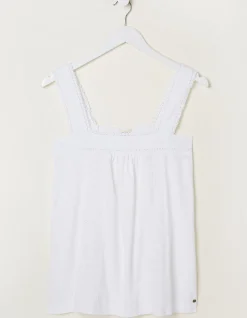 FatFace Viv Embroidered Cami White Online
