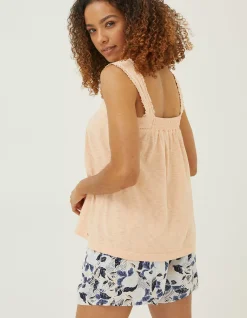 FatFace Viv Embroidered Cami Light Orange Best