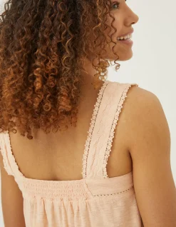 FatFace Viv Embroidered Cami Light Orange Best