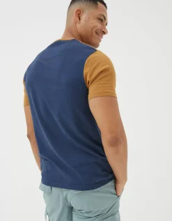FatFace Volkswagen Chest Stripe T-Shirt Tan Sale