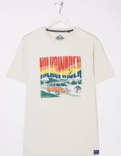 FatFace Vw Countryside T-Shirt Grey Marl New