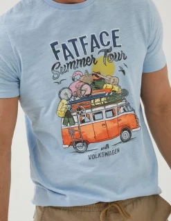 FatFace Vw Summer Tour T-Shirt Light Blue Best