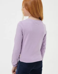 FatFace Waist Tie Long Sleeve T-Shirt Lilac Online