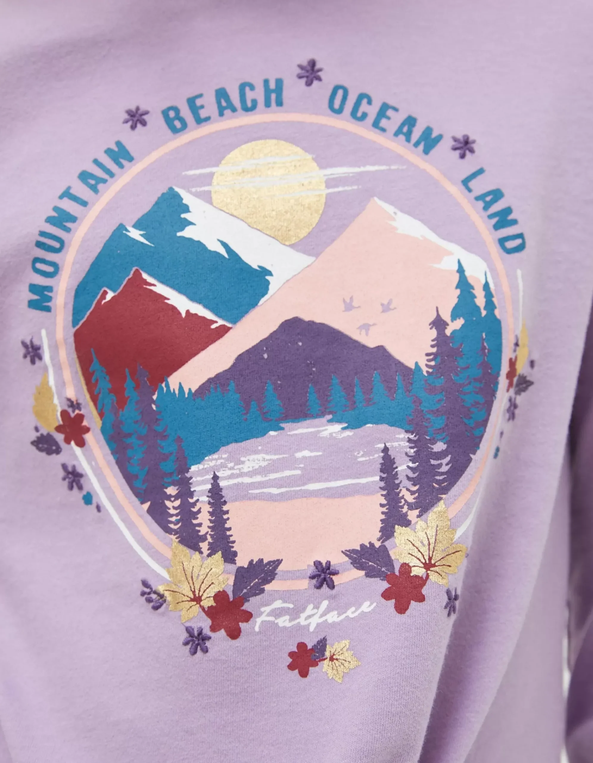 FatFace Waist Tie Long Sleeve T-Shirt Lilac Online