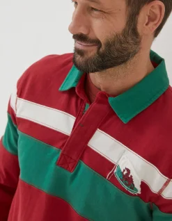 FatFace Wales Nation Rugby Shirt Red Best