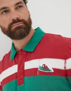 FatFace Wales Nation Rugby Shirt Red Best