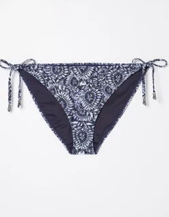 FatFace Watercolour Bikini Bottoms Navy Sale