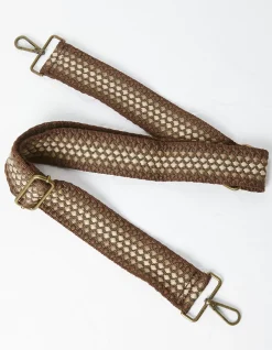 FatFace Wide Embroidered Bag Strap Tan Discount