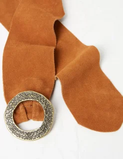 FatFace Wide Suede Buckle Tan New