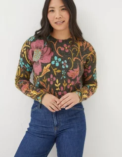 FatFace Wildscapes Print Jumper Multi New