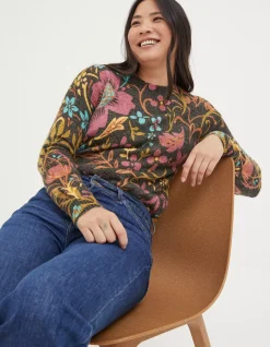 FatFace Wildscapes Print Jumper Multi New