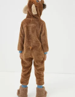 FatFace Wilfred Mammoth Onesie Brown Marl New