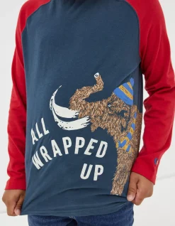FatFace Wilfred Woolly Mammoth Graphic Tee Navy Hot
