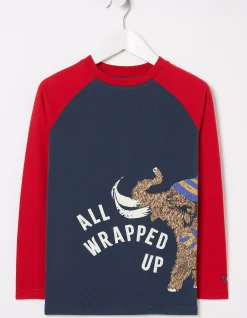 FatFace Wilfred Woolly Mammoth Graphic Tee Navy Hot
