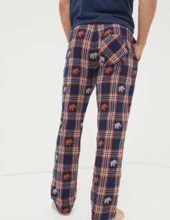 FatFace Wilfred Woolly Mammoth Pyjama Bottoms Navy Online