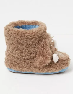 FatFace Wilfred Woolly Mammoth Slipper Boot Brown Best