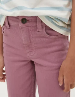 FatFace Willow Wide Leg Coloured Cropped Jeans Light Pink Hot