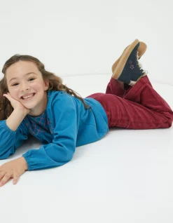 FatFace Willow Wide Leg Cord Trouser Berry Pink Best
