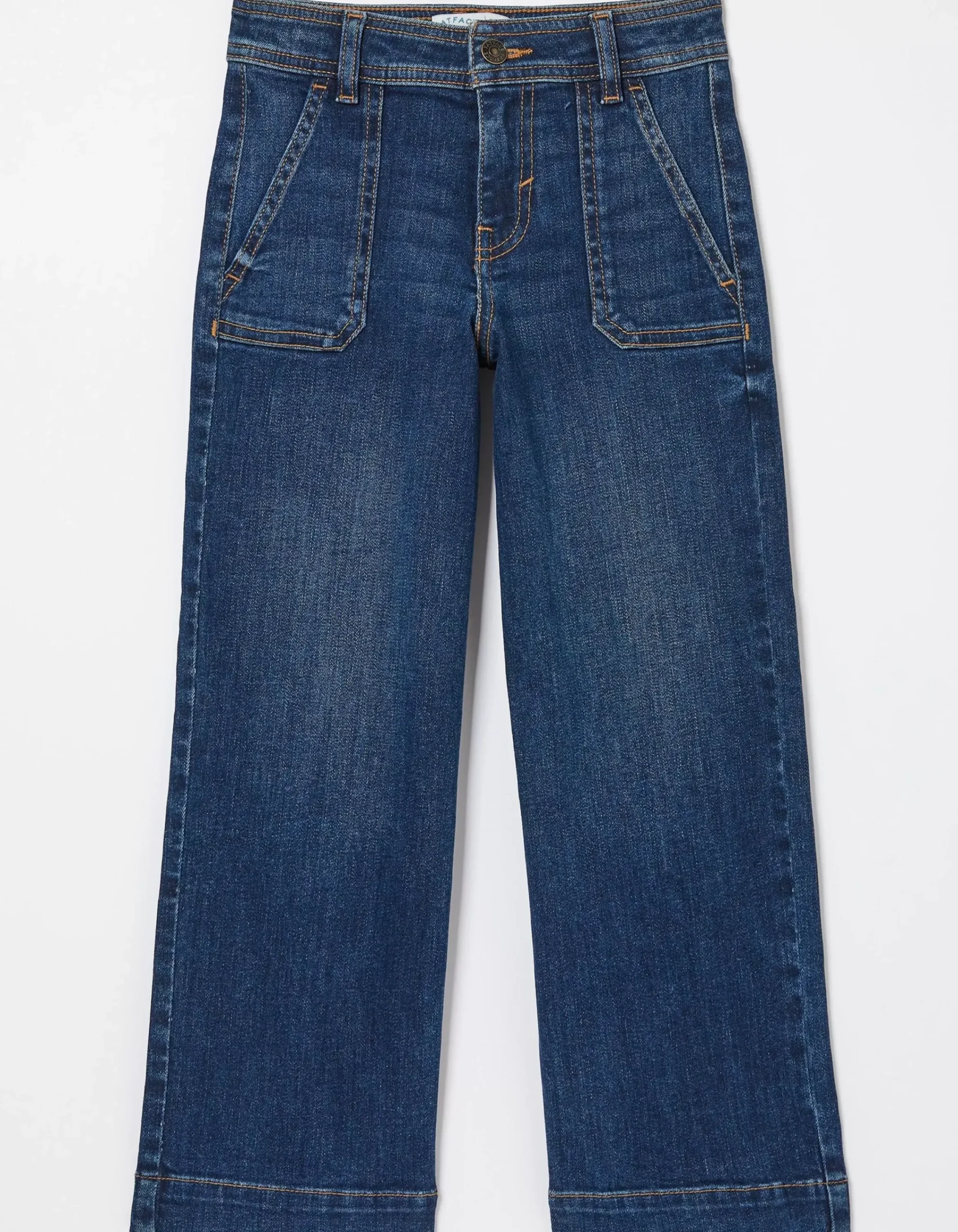 FatFace Willow Wide Leg Jeans Denim Blue Clearance