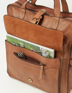FatFace Windsor Leather Rucksack Chestnut Brown Sale
