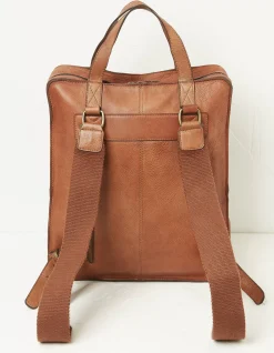 FatFace Windsor Leather Rucksack Chestnut New