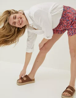 FatFace Woodblock Flippy Shorts Tomato Red Sale