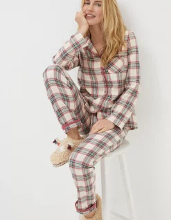 FatFace Woodland Check Nightshirt Ivory Online