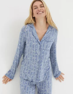 FatFace Woodland Tree Nightshirt Chambray Blue Online