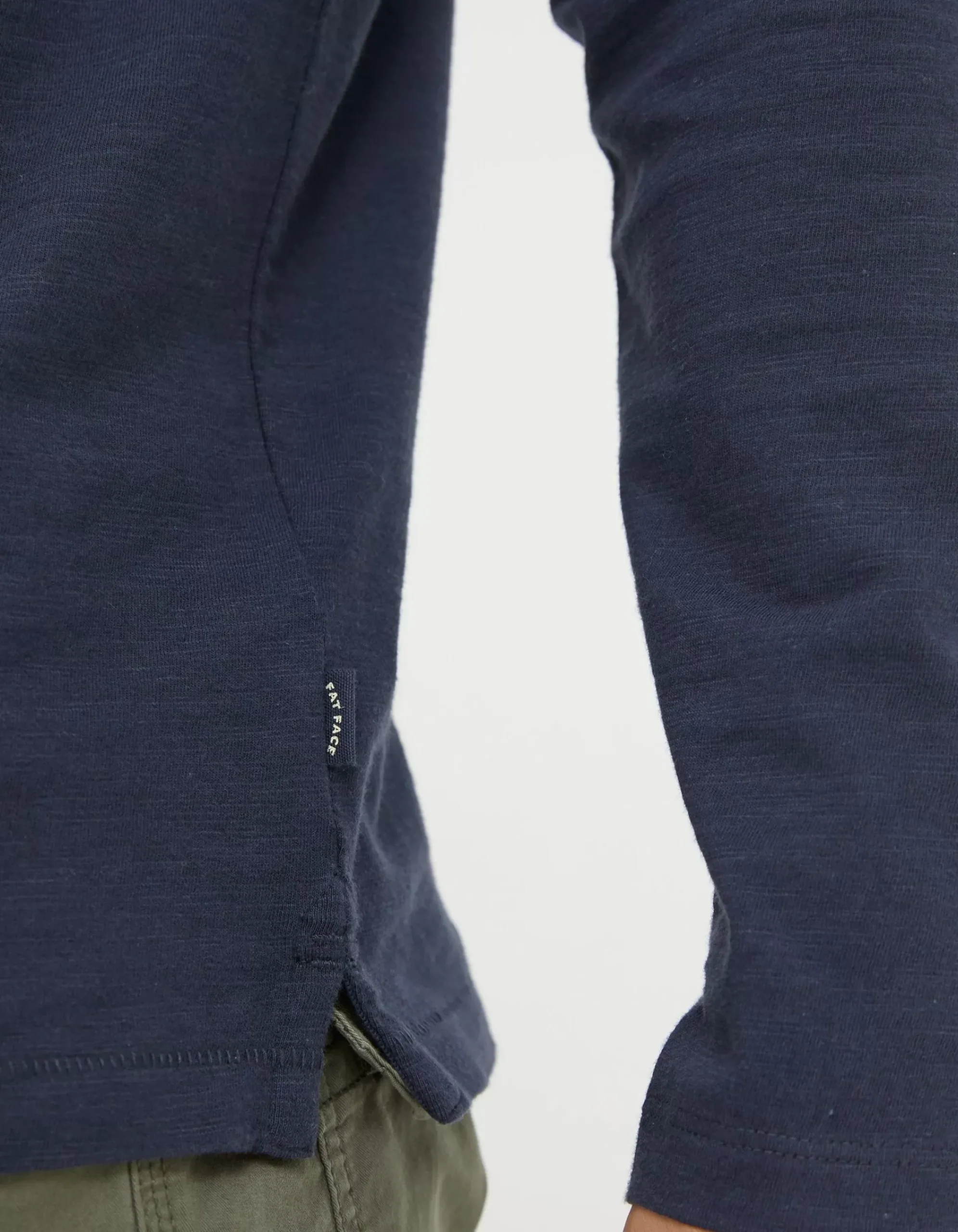 FatFace Woodside Slub Cotton Henley Navy Best