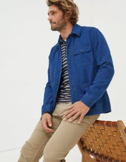 FatFace Worker Jacket Indigo Blue Discount
