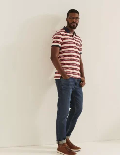 FatFace Worthing Stripe Polo Ecru Discount