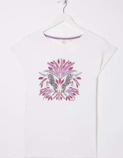 FatFace Zebra Graphic T-Shirt Ivory